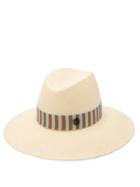 Matchesfashion.com Maison Michel - Kate Striped-trim Straw Hat - Womens - Blue White