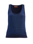 Matchesfashion.com Missoni - Scoop-neck Lurex Wool-blend Tank Top - Womens - Blue Multi