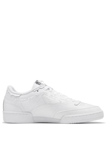Reebok X Margiela - Club C Memory Of Distressed Leather Trainers - Mens - White