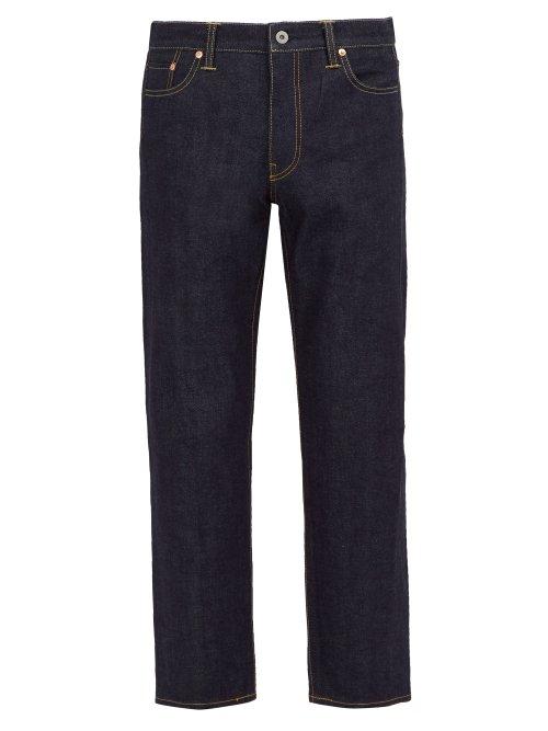 Matchesfashion.com Junya Watanabe - Reflective Panel Cropped Jeans - Mens - Indigo