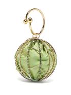 Matchesfashion.com Rosantica - Alice Crystal-embellished Caged Clutch Bag - Womens - Green Multi