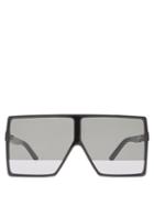 Matchesfashion.com Saint Laurent - Betty Flat Top Acetate Sunglasses - Womens - Black Multi