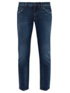 Matchesfashion.com Dolce & Gabbana - Logo Appliqu Pocket Slim Leg Jeans - Mens - Blue