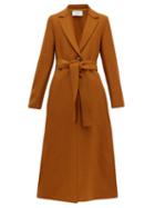 Matchesfashion.com Harris Wharf London - Single Breasted Pressed Wool Coat - Womens - Dark Brown