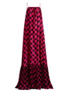 Duro Olowu Large Polka-dot Print Silk-satin Gown