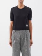 Gucci - Horsbit-embroidered Short-sleeved Wool Sweater - Womens - Black