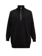 Loewe - Anagram-jacquard Zipped Sweater - Mens - Black