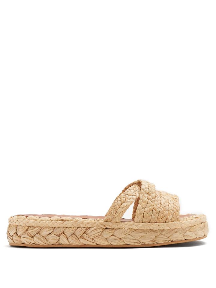 Clergerie Idalie Raffia Slides