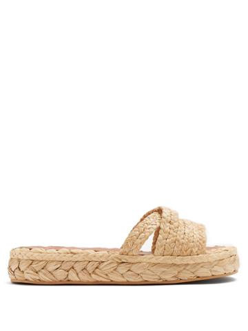 Clergerie Idalie Raffia Slides