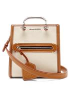Matchesfashion.com Alexander Mcqueen - The Short Story Canvas And Leather Cross-body Bag - Womens - Tan Multi