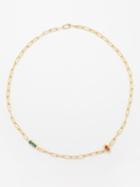 Healers - Tourmaline & Recycled 18kt Gold Necklace - Mens - Gold