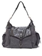 Matchesfashion.com Isabel Marant - Mawee Leather Trimmed Linen Shoulder Bag - Womens - Black