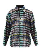 Matchesfashion.com Ashish - Checked Sequinned Cotton Shirt - Womens - Multi