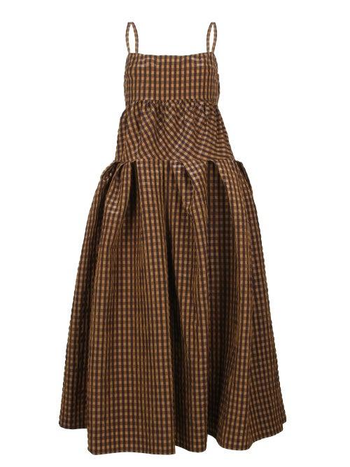 Rejina Pyo - Casey Gingham Seersucker Midi Dress - Womens - Brown Multi