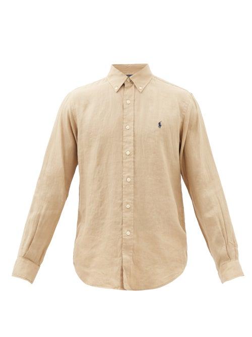 Polo Ralph Lauren - Logo-embroidered Linen Shirt - Mens - Beige