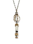 Alexander Mcqueen - Whistle And Crystal Pendant Necklace - Womens - Gold