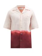 Matchesfashion.com Alexander Mcqueen - Dip-dye Cuban-collar Shirt - Mens - Pink Multi