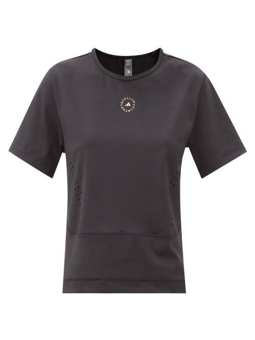 Matchesfashion.com Adidas By Stella Mccartney - Truestrength Recycled Fibre-blend T-shirt - Womens - Black