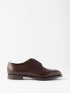 Edward Green - Coniston Grained-leather Derby Shoes - Mens - Dark Brown