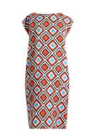 Issey Miyake Herbal Boat-neck Mosaic-print Dress