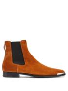 Matchesfashion.com Givenchy - Dallas Metal Tip Suede Chelsea Boots - Mens - Brown