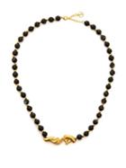Matchesfashion.com Anissa Kermiche - Les Mains Gold Plated And Onyx Necklace - Womens - Black