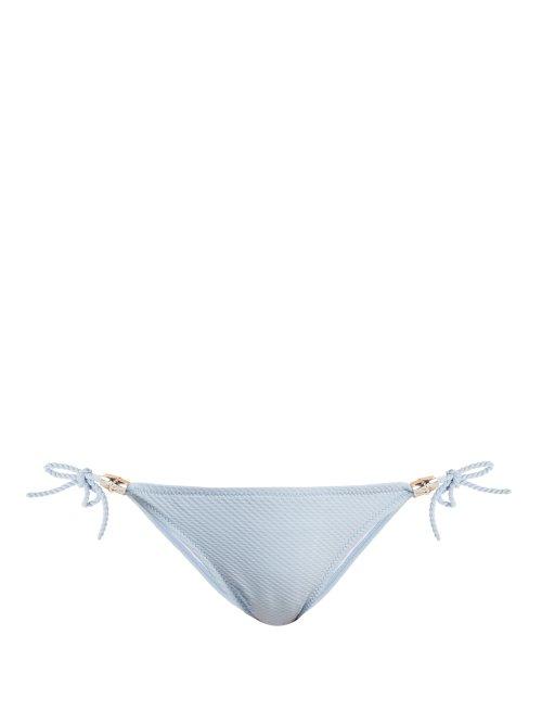 Matchesfashion.com Heidi Klein - Half Moon Montego Bay Bikini Briefs - Womens - Light Blue
