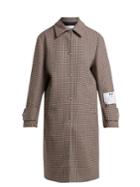Msgm Houndstooth Wool-blend Coat