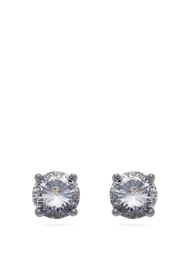 Bottega Veneta Cubic Zirconia Silver Earrings