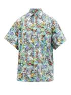 Matchesfashion.com Vetements - Cartoon-print Brushed-cotton Shirt - Mens - Multi