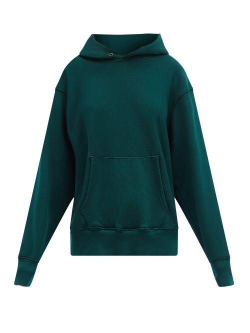 Matchesfashion.com Les Tien - Brushed-back Cotton Hooded Sweatshirt - Womens - Green