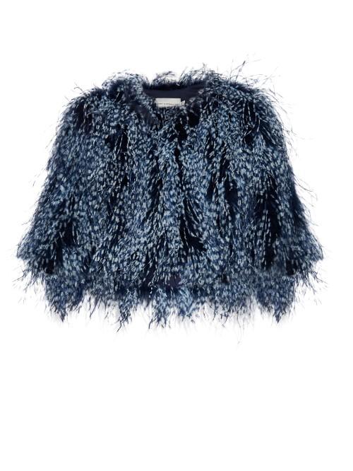 Mary Katrantzou Spike Feather Cropped Jacket