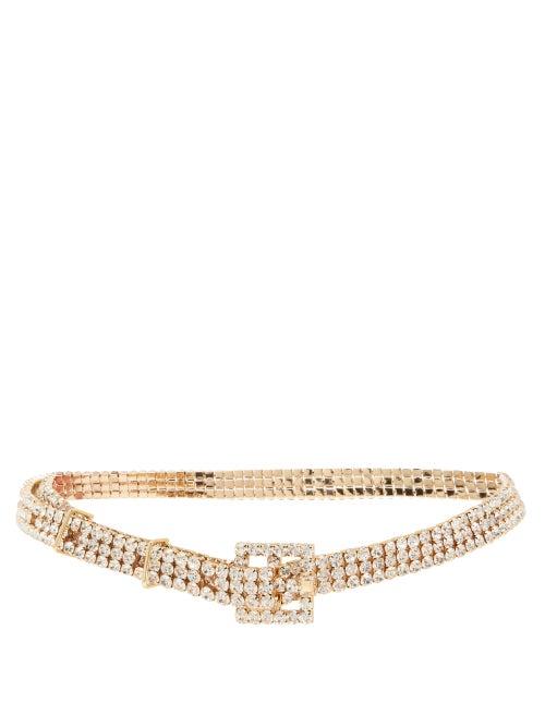 Matchesfashion.com Maryjane Claverol - Status Quo Crystal-embellished Belt - Womens - Crystal