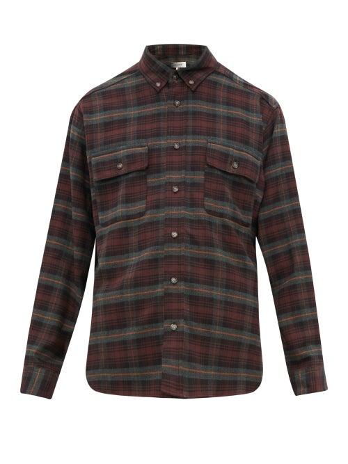Matchesfashion.com Isabel Marant - Yarol Double Patch Pocket Plaid Cotton Shirt - Mens - Multi