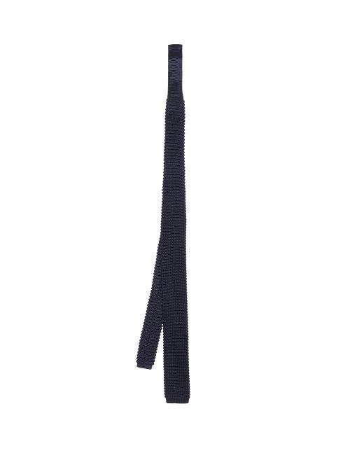Matchesfashion.com Lanvin - Knitted Silk Tie - Mens - Navy