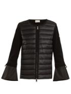 Moncler Quilted Down And Jersey Cardigan