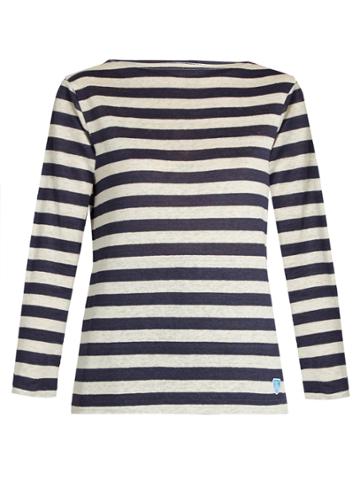 Orcival Breton-striped Linen Top