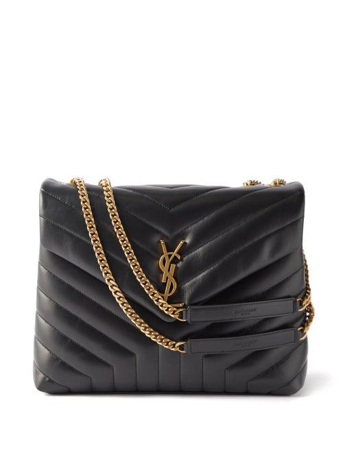 Saint Laurent - Loulou Medium Quilted-leather Shoulder Bag - Womens - Black