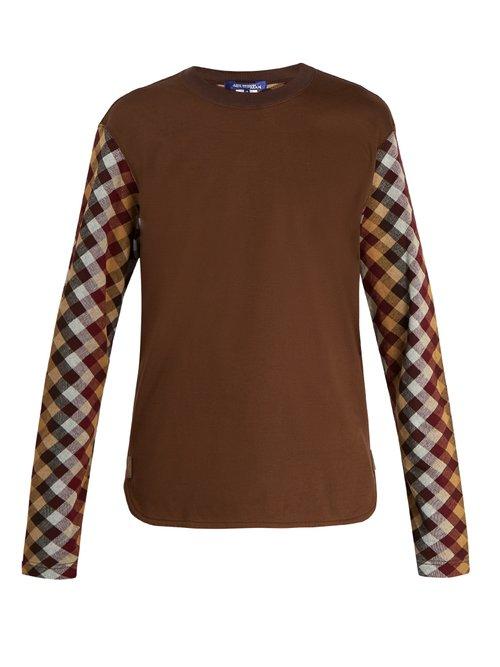 Matchesfashion.com Junya Watanabe - X Carhartt Diamond Jacquard Long Sleeved T Shirt - Mens - Brown