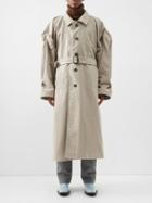 Y/project - Wire-inset Cotton Trench Coat - Mens - Beige