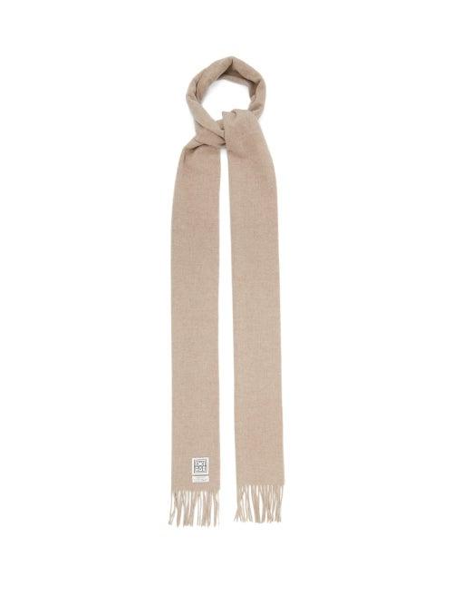Matchesfashion.com Totme - Extra-long Wool Scarf - Womens - Beige