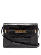 Saint Laurent - Manhattan Crocodile-effect Leather Shoulder Bag - Womens - Black