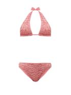 Matchesfashion.com Missoni Mare - Zigzag Knitted Mesh Bikini - Womens - Pink