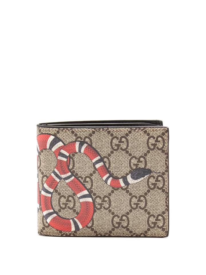 Gucci Gg Supreme Kingsnake-print Wallet