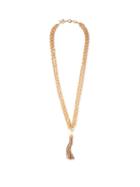 Ladies Jewellery Saint Laurent - Opyum Tasselled Chain-link Necklace - Womens - Gold