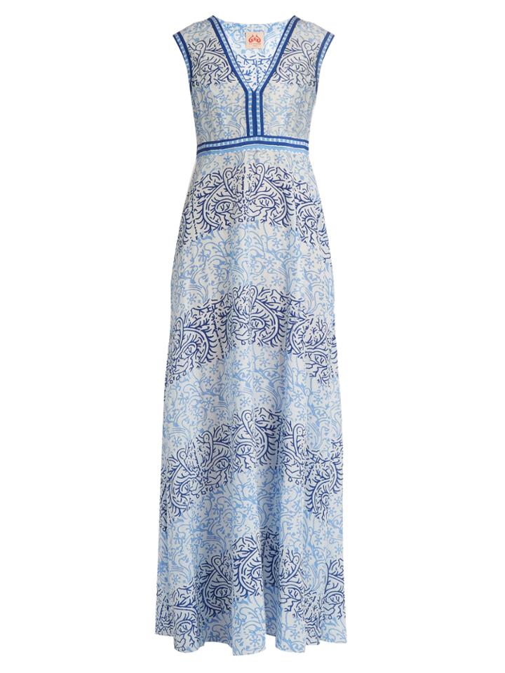 Le Sirenuse, Positano Astrid Arabesque-print Cotton-blend Dress