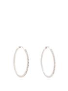 Matchesfashion.com Miu Miu - Pav Set Crystal Embellished Hoop Earrings - Womens - Crystal