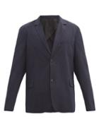 Matchesfashion.com Raey - Relaxed-fit Single-breasted Cotton Blazer - Mens - Navy
