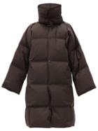 Matchesfashion.com Bottega Veneta - Frosted Cotton-poplin Down-filled Coat - Womens - Brown