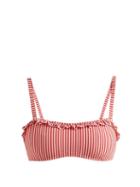 Matchesfashion.com Solid & Striped - The Leslie Striped Bandeau Bikini Top - Womens - Red Stripe